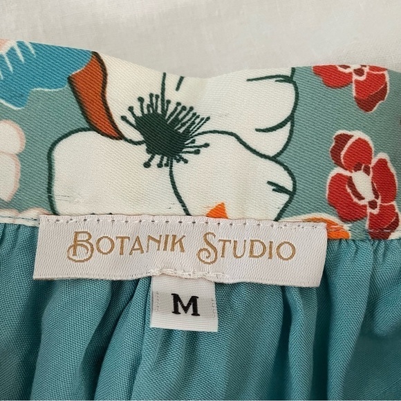 Botanik Studio MEDIUM Wide Leg Pants Skirt Long Floral Flowers - Picture 4 of 10